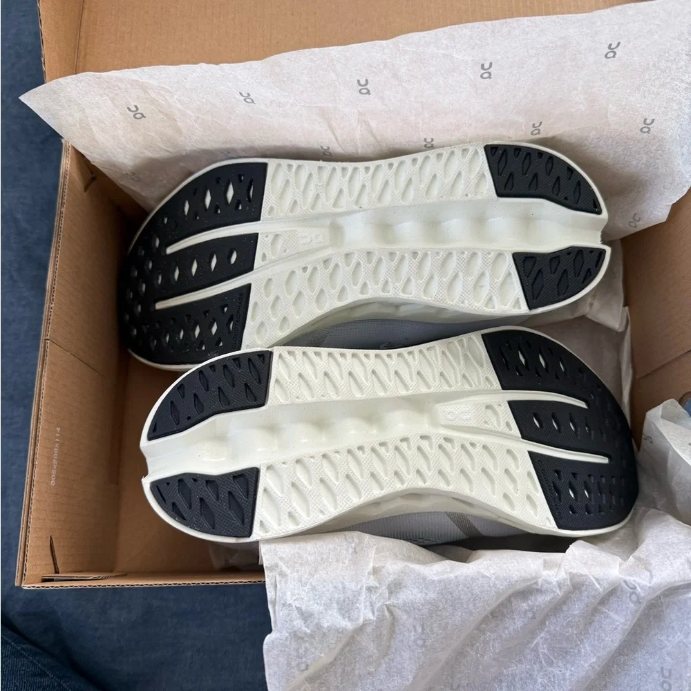 On CloudSurfer Running Women's Light Blue and White Sneakers - Picture 8 of 9